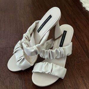 Cream Heeled Sandals